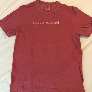 Comfort Colors Red Tee - 'You Are So Loved'